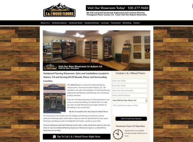 Website Design For Hardwood Flooring Companies