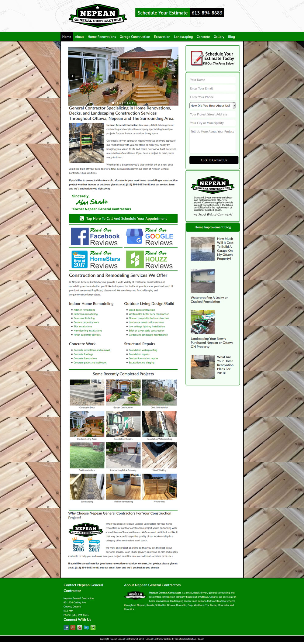 Website Design For General Contractors