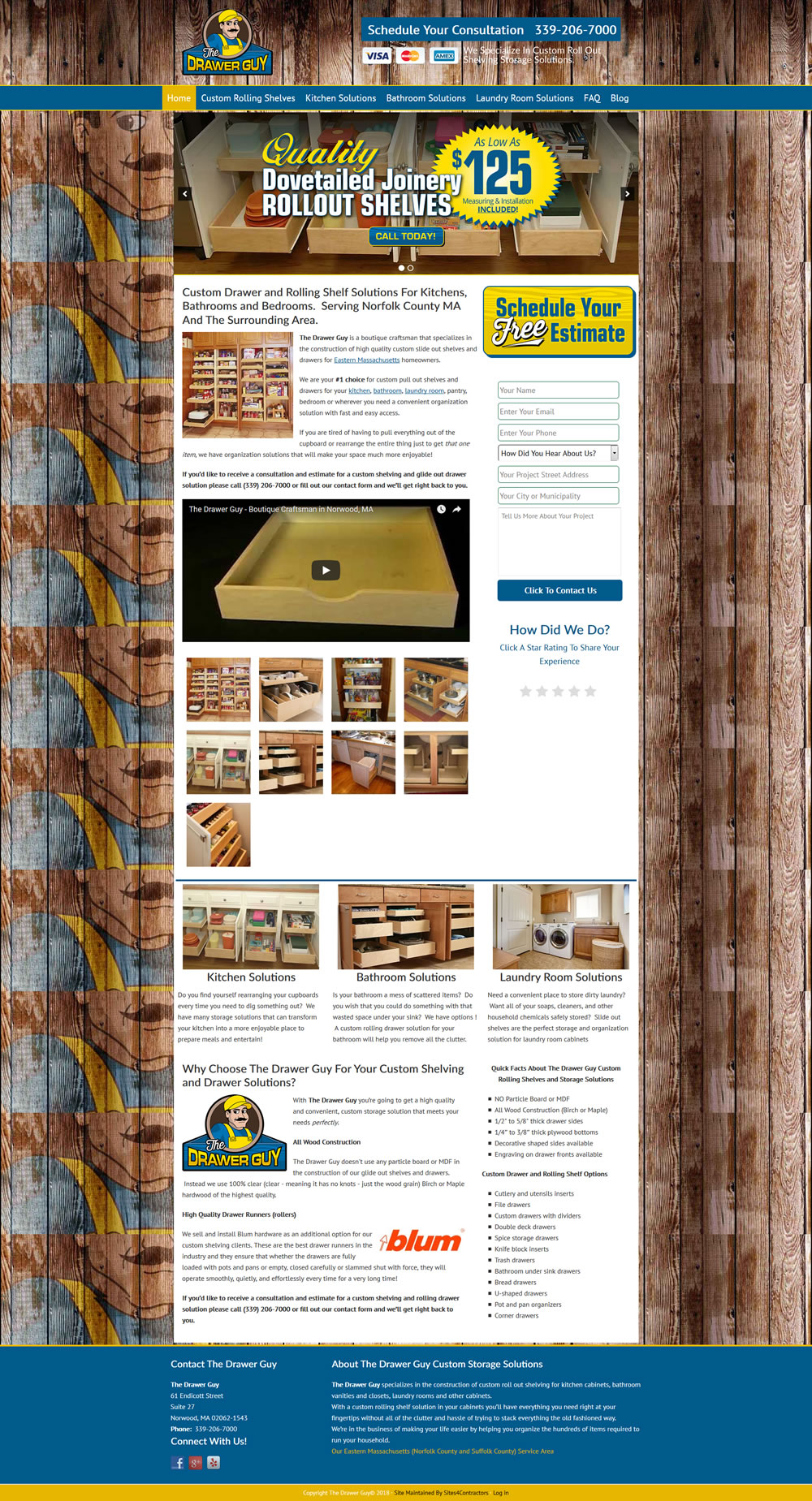 Website Design For Custom Carpentry Contractors