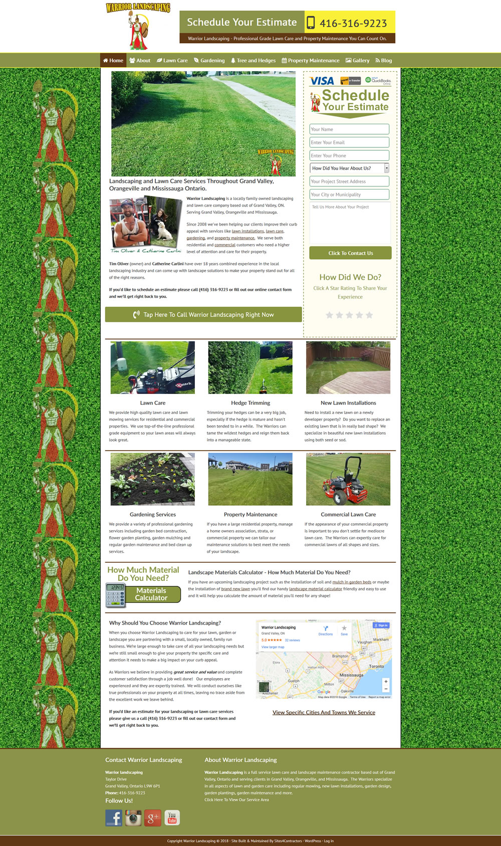 Landscape Company Website Design